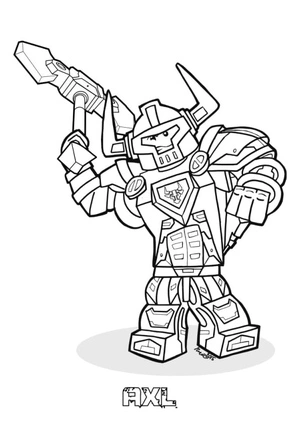 Página para Colorir Axl dos Cavaleiros Nexo