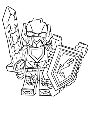 Página para Colorir Nexo Knights Grátis