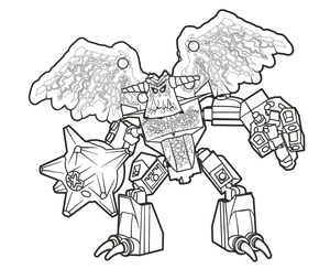 Página para Colorir Monstro de Lego Nexo Knights
