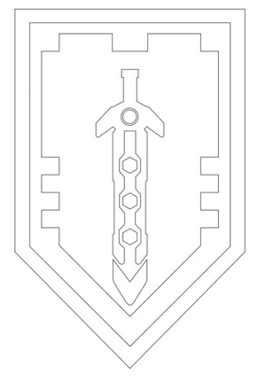 Página para Colorir Escudo Nexo Knights