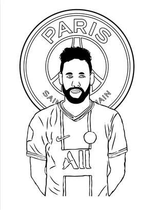 Página para Colorir do Neymar