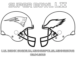 Página para Colorir Super Bowl 2018