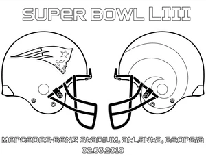 Página para Colorir Super Bowl 2019