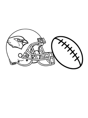 Página para Colorir Capacete dos Cardinals do Arizona