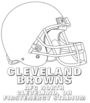 Página para Colorir Capacete do Cleveland Browns