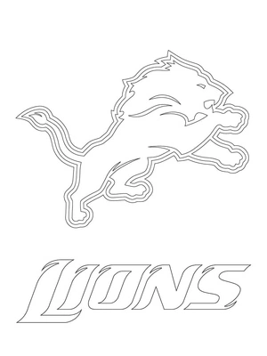 Página para Colorir Página para Colorir do Detroit Lions