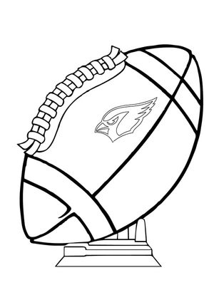 Página para Colorir Futebol com Tema do Arizona Cardinals