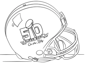 Página para Colorir Capacete para o Super Bowl
