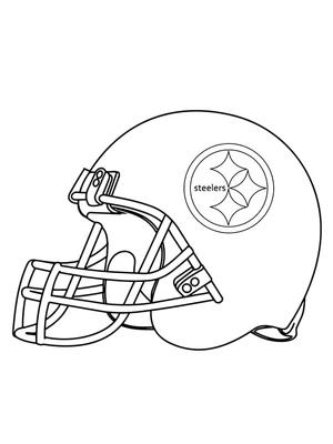 Página para Colorir Capacete do Pittsburgh Steelers