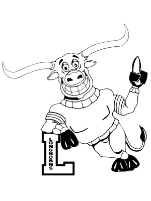 Mascote Longhorn da Universidade do Texas