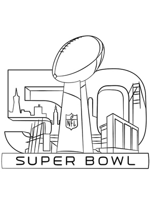Página para Colorir do Super Bowl