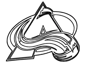 Página para Colorir Logo Avalanche do Colorado