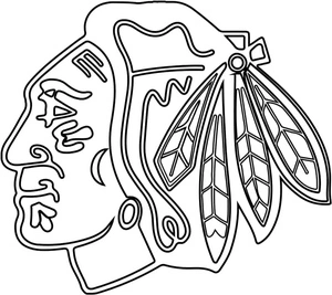 Página para Colorir Página para Colorir do Logo do Blackhawks