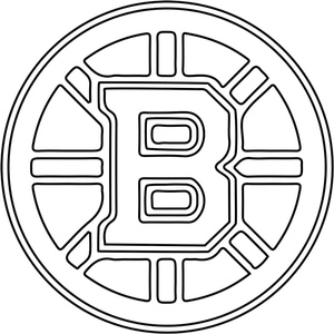 Página para Colorir do Logo do Boston Bruins