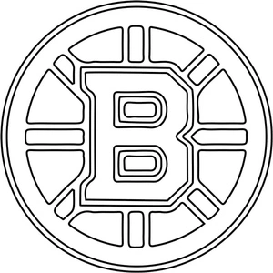Página para Colorir Página para Colorir do Logo do Boston Bruins