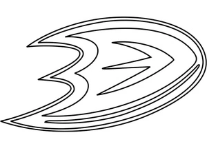 Página para Colorir Logo dos Patos de Anaheim