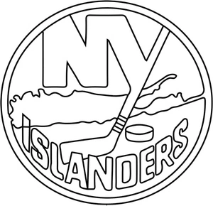 Página para Colorir Logo dos Islanders de Nova York