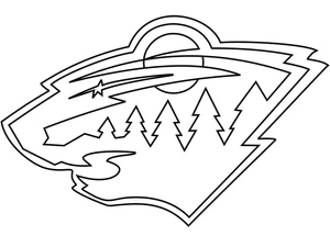 Página para Colorir Logo do Minnesota Wild