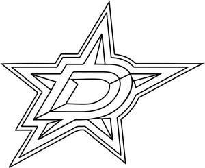 Página para Colorir Logo do Dallas Stars