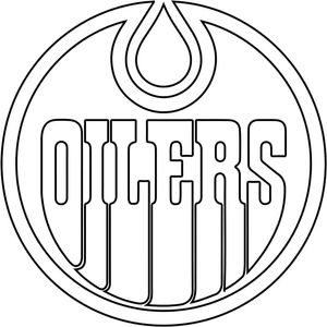 Página para Colorir Logo do Edmonton Oilers