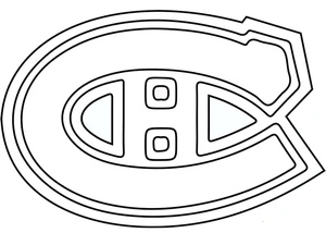 Página para Colorir Logo do Montreal Canadiens