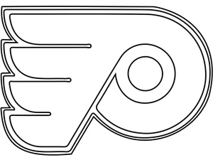 Página para Colorir Logo do Philadelphia Flyers