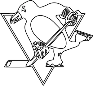 Página para Colorir Logo do Pittsburgh Penguins