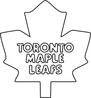 Página para Colorir Logo do Toronto Maple Leafs