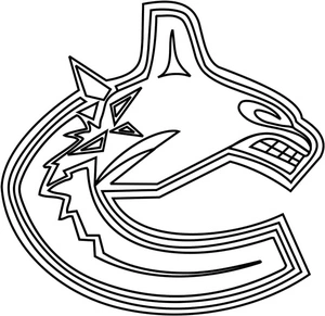 Página para Colorir Logo do Vancouver Canucks