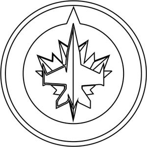 Página para Colorir Logo do Winnipeg Jets