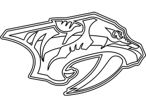 Página para Colorir Página para Colorir do Logo do Nashville Predators