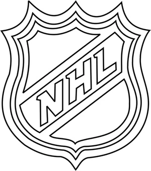 Página para Colorir Logo da National Hockey League