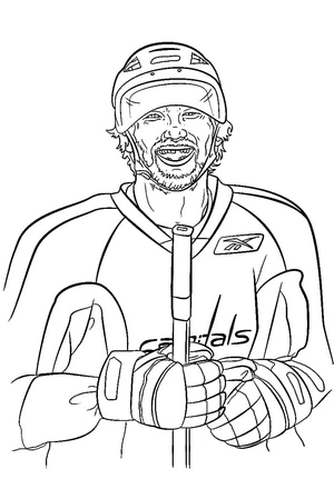 Página para Colorir Ovechkin, Alex
