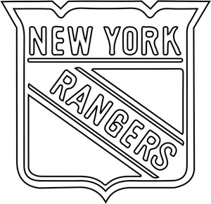 Página para Colorir Logo dos Rangers de Nova York