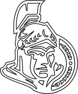 Página para Colorir Logo dos Senadores de Ottawa