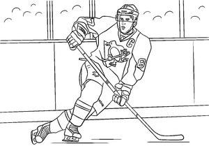 Página para Colorir Sidney Crosby