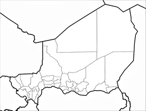 Página para Colorir Mapa do Níger