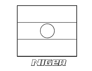 Página para Colorir da Bandeira de Níger