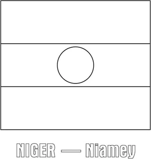 Página para Colorir Bandeira da Nigéria