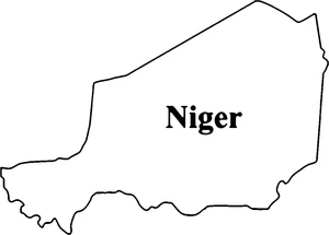Página para Colorir Mapa-Base da Nigéria