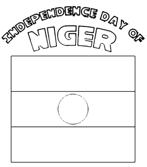 Página para Colorir Dia da Independência do Níger