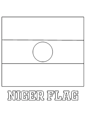 Página para Colorir Imprimir Bandeira do Níger