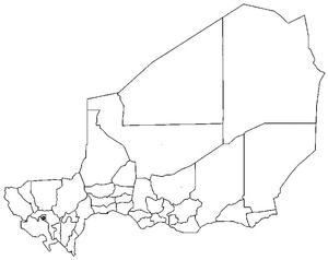 Página para Colorir do Mapa de Níger para Imprimir