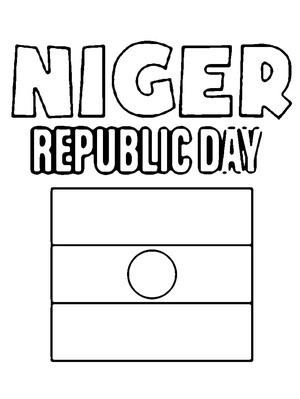 Página para Colorir Dia da República do Níger