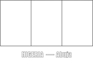 Página para Colorir Bandeira da Nigéria Colorível