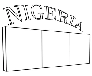 Página para Colorir Página para Colorir da Bandeira da Nigéria