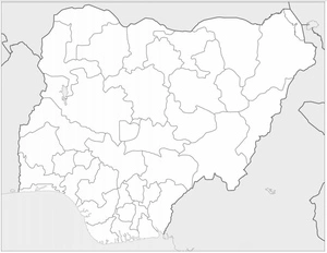 Página para Colorir Página para Colorir Mapa da Nigéria