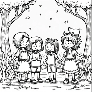 Página para Colorir Unidade Noturna Infantil