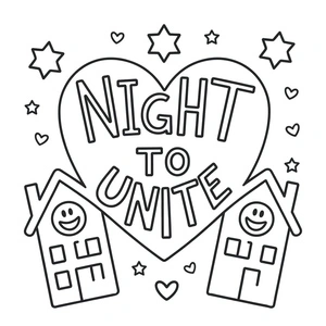Página para Colorir Material para imprimir do Free Night Unite