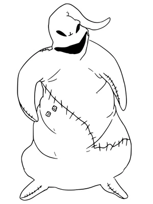 Página para Colorir Oogie Boogie de O Estranho Mundo de Jack